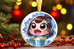 Round Christmas Ornament Sublimation|Clipart Product Image 1