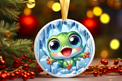 Round Christmass Ornament PNG Product Image 1