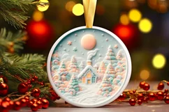 Pastel Christmas Scene Made of Molten Candy Product Image 1