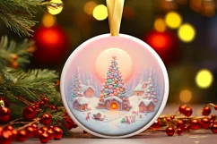 Pastel Christmas Scene Made of Molten Candy Product Image 3