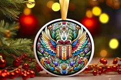 Round Christmas Ornament Sublimation|Clipart Product Image 2