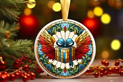 Round Christmas Ornament Sublimation|Clipart Product Image 1
