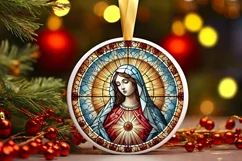Round Christmas Ornament Sublimation|Clipart Product Image 2