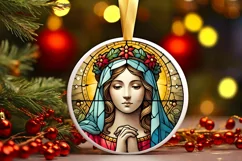 Round Christmas Ornament Sublimation|Clipart Product Image 2