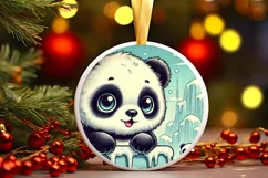 Round Christmas Ornament Sublimation|Clipart Product Image 2