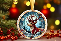 Round Christmas Ornament Sublimation|Clipart Product Image 2