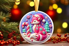 Round Christmas Ornament Sublimation|Clipart Product Image 2