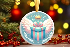 Round Christmas Ornament Sublimation|Clipart Product Image 1
