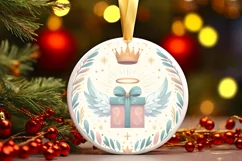 Round Christmas Ornament Sublimation|Clipart Product Image 2