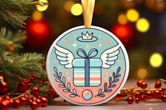 Round Christmas Ornament Sublimation|Clipart Product Image 1