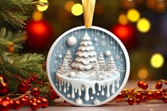 Round Christmas Ornament Sublimation|Clipart Product Image 1