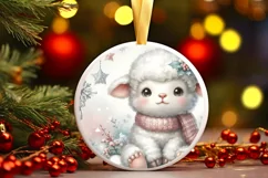Digital Painting Vintage Baby Lamb on Cloud Product Image 3