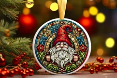 Round Christmas Ornament Sublimation|Clipart Product Image 1