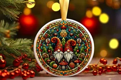 Round Christmas Ornament Sublimation|Clipart Product Image 1
