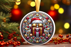Round Christmass Ornament PNG Product Image 1