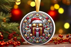 Round Christmas Ornament Sublimation|Clipart Product Image 1