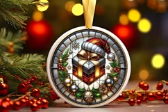 Round Christmas Ornament Sublimation|Clipart Product Image 1