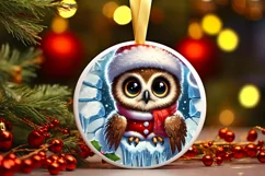 Round Christmas Ornament Sublimation|Clipart Product Image 2
