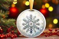 Round Christmas Ornament Sublimation|Clipart Product Image 1