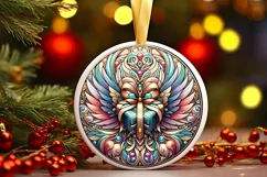 Round Christmas Ornament Sublimation|Clipart Product Image 1