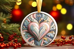 Round Christmas Ornament Sublimation|Clipart Product Image 1