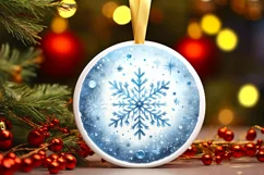 Round Christmas Ornament Sublimation|Clipart Product Image 1