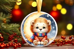 Digital Painting Vintage Baby Lion on Moon Product Image 3