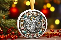 Round Christmas Ornament Sublimation|Clipart Product Image 2