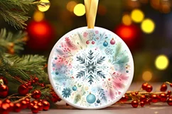 Round Christmas Ornament Sublimation|Clipart Product Image 3