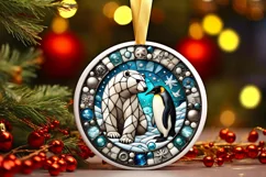 Round Christmas Ornament Sublimation|Clipart Product Image 1