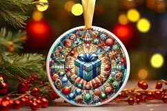 Round Christmas Ornament Sublimation|Clipart Product Image 1