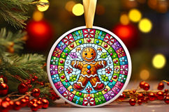 Round Christmass Ornament PNG Product Image 1
