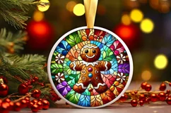 Round Christmas Ornament Sublimation|Clipart Product Image 1