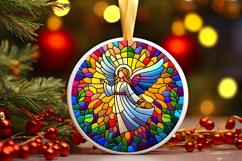 Round Christmass Ornament PNG Product Image 1