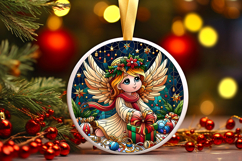 Round Christmass Ornament PNG Product Image 1