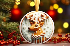 Round Christmas Ornament Sublimation|Clipart Product Image 1