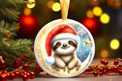 Digital Painting Vintage Baby Sloth on Moon Product Image 3