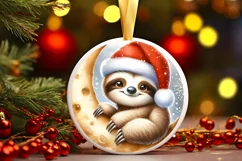 Digital Painting Vintage Baby Sloth on Moon Product Image 3