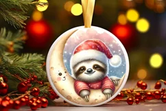 Digital Painting Vintage Baby Sloth on Moon Product Image 3