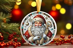 Round Christmas Ornament Sublimation|Clipart Product Image 2