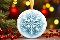Round Christmas Ornament Sublimation|Clipart Product Image 1
