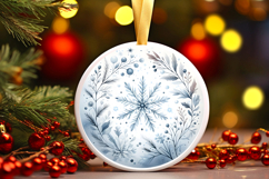 Round Christmass Ornament PNG Product Image 1