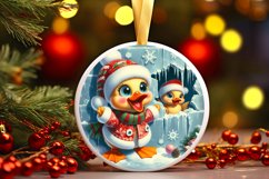 Round Christmas Ornament Sublimation|Clipart Product Image 1