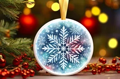 Round Christmas Ornament Sublimation|Clipart Product Image 3