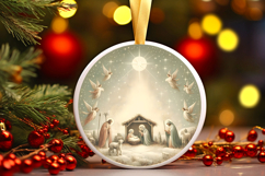 Round Christmass Ornament PNG Product Image 1