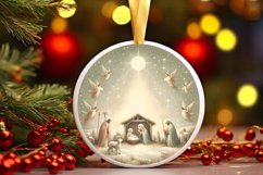 Round Christmas Ornament Sublimation|Clipart Product Image 1