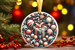 Round Christmass Ornament PNG Product Image 1
