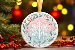 Round Christmas Ornament Sublimation|Clipart Product Image 3