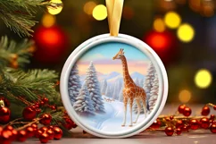 Round Christmas Ornament Sublimation|Clipart Product Image 1