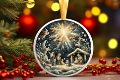 Round Christmas Ornament Sublimation|Clipart Product Image 2
